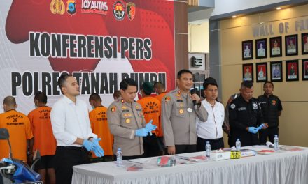 Polres Tanbu Gelar Konferensi Pers, Paparkan Hasil Operasi Kepolisian Kewilayahan Sikat I Intan 2025