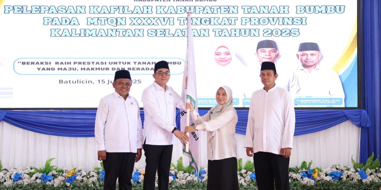 Bupati Tanbu Resmi Lepas Kafilah Tanbu yang Berlaga di MTQN ke-36 Tingkat Provinsi Kalsel