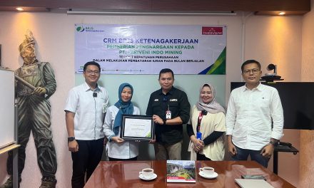 PT Thriveni Terima Penghargaan dari BPJS Ketenagakerjaan atas Ketertiban Bayar Iuran Bulan Berjalan