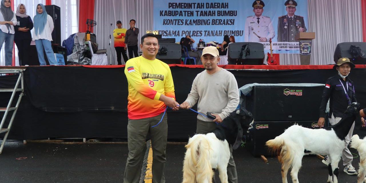 Meriahkan Hari Bhayangkara ke-79 Polres Tanbu Sukses Gelar Kontes Kambing BerAKSI