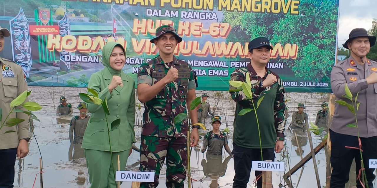 Bupati Tanbu Hadiri Kegiatan Penanaman Mangrove dalam Rangka HUT ke-67 Kodam VI/Mulawarman