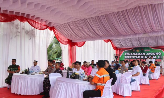 Upaya Perkuat Ketahanan Pangan, Polres Tanbu Gelar Penanaman Jagung Serentak Kuartal III