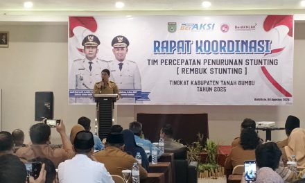 Bupati Tanbu Pimpin Rakoor TPPS dan Rembuk Stunting Tingkat Kabupaten 2025