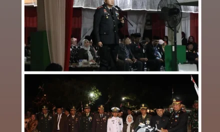 Kapolres Tanbu Pimpin Upacara Taptu untuk Memperingati HUT RI ke-80