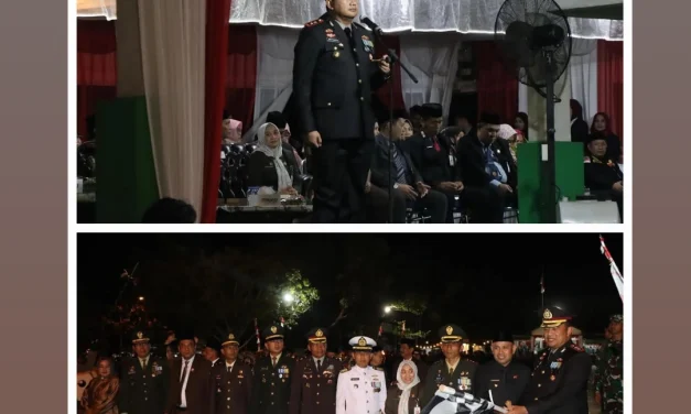 Kapolres Tanbu Pimpin Upacara Taptu untuk Memperingati HUT RI ke-80