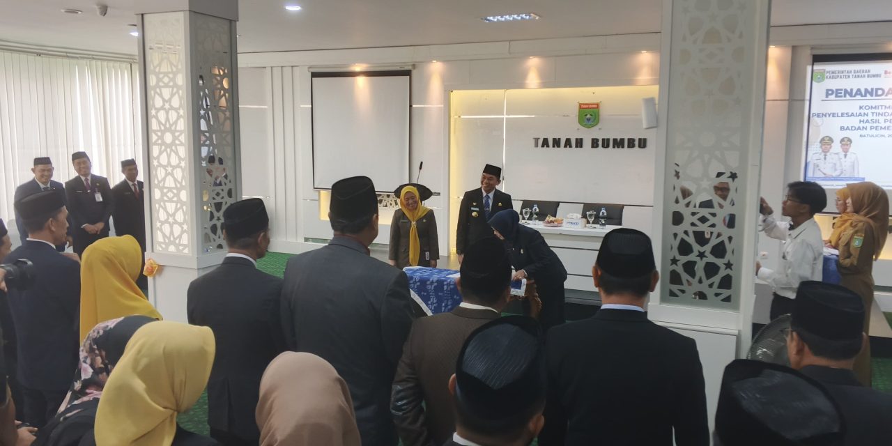 Pemkab Tanbu Gelar Penandatanganan Komitmen Bersana Penyelesaian TLRHP BPK