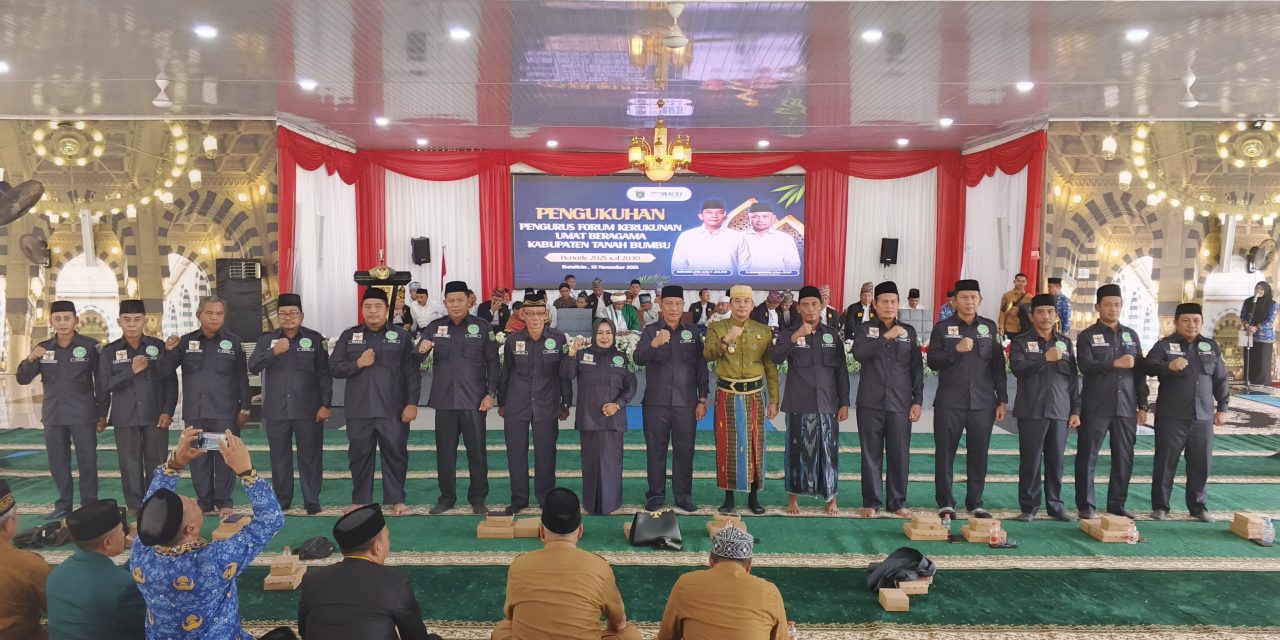 Bupati Tanbu Resmi Kukuhkan FKUB Tanbu Periode 2025-2030 di Pendopo Serambi Madinah