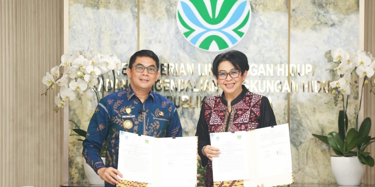 Bupati Tanbu Tandatangani Nota Kesepahaman antara KLH/BPLH dan Pemkab Tanbu