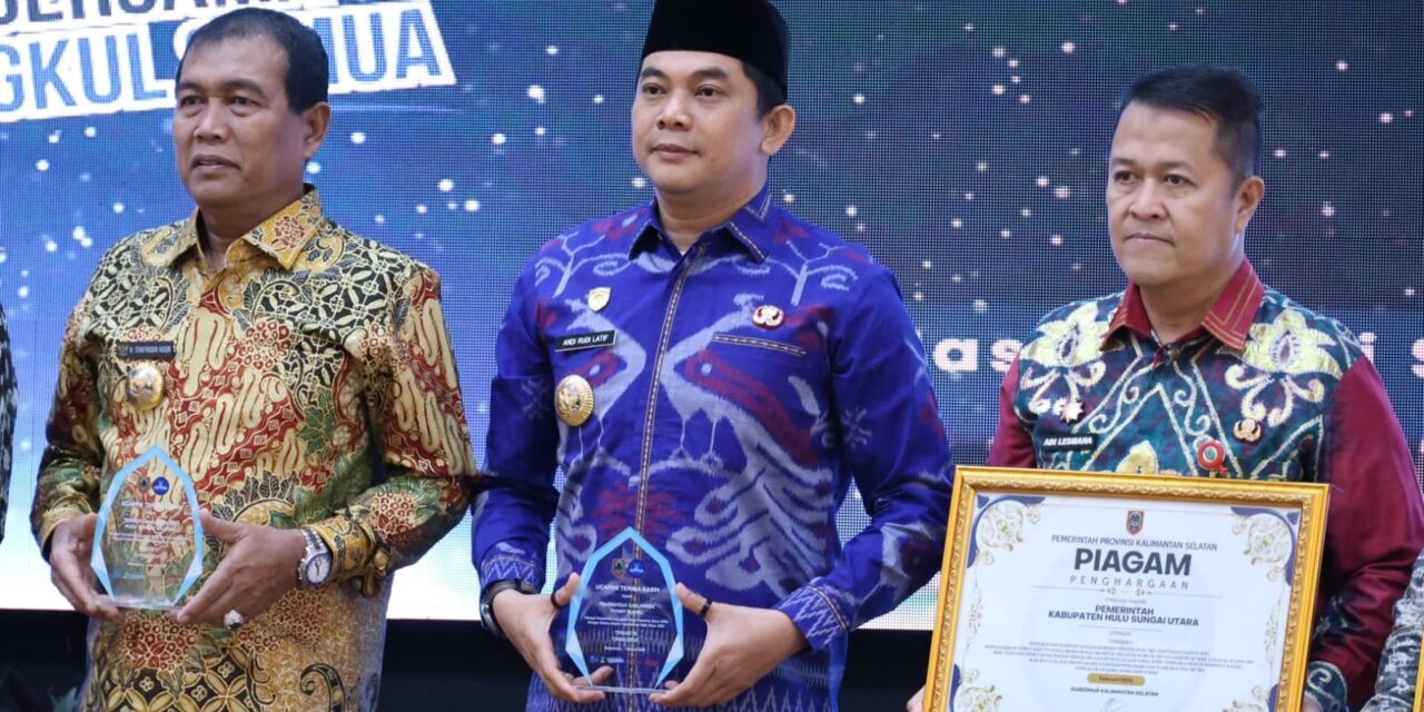 Pemkab Tanbu Raih 2 Penghargaan di Rakor Percepatan Pembangunan Kalsel