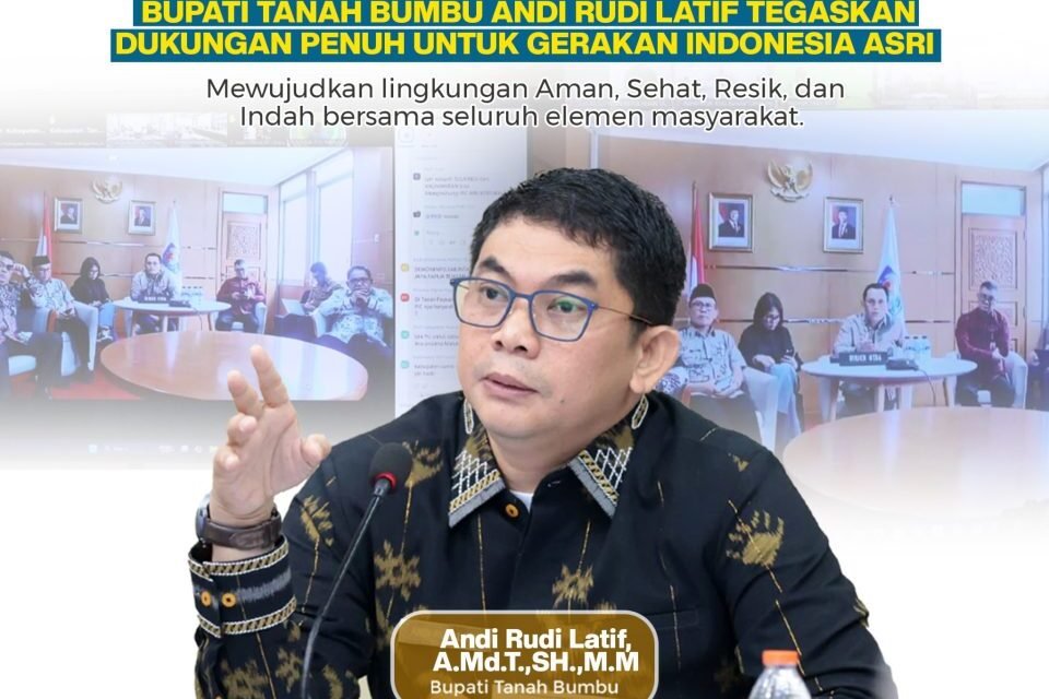 Pemkab Tanbu Ikuti Rakor Monitoring Pelaksanaan Gerakan Indonesia ASRI