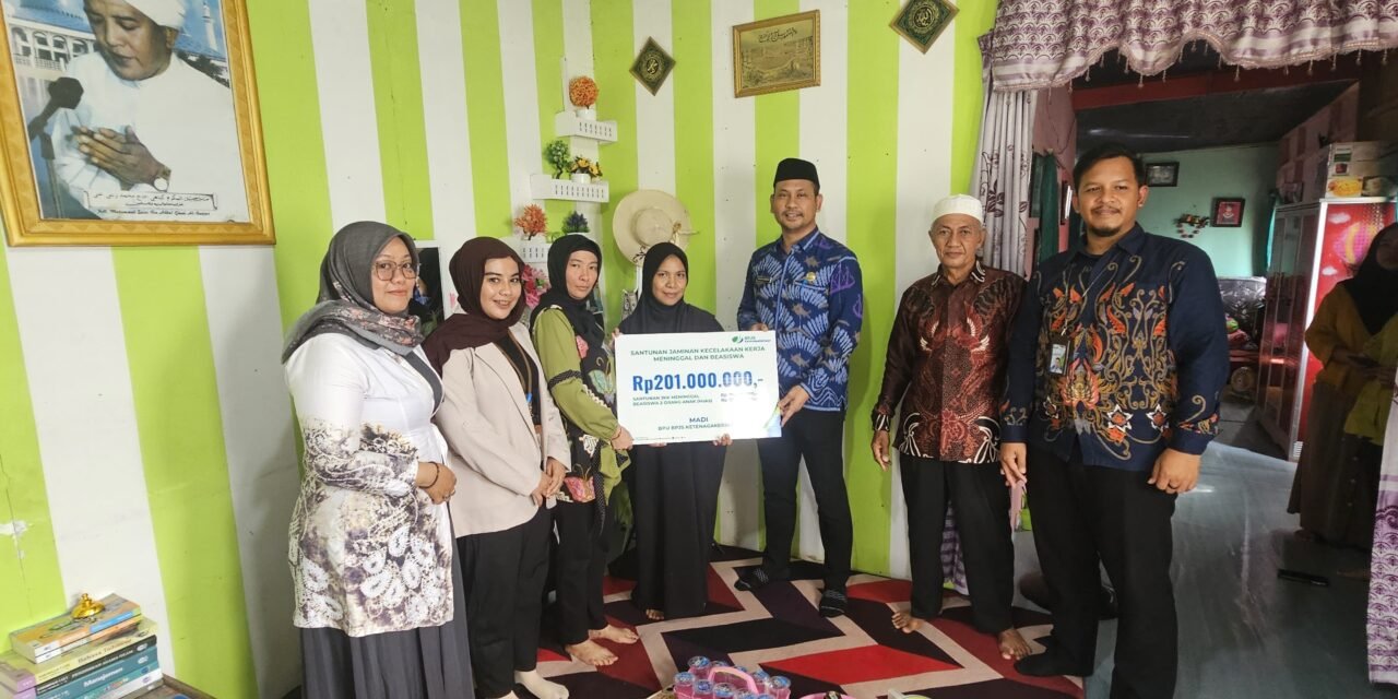 Negara Hadir untuk Keluarga Pekerja: BPJS Ketenagakerjaan Batulicin Serahkan Santunan Rp70 Juta dan Beasiswa Rp131 Juta kepada Keluarga Almarhum Madi