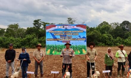 Kapolres Tanbu Laksanaman Zoom Meeting Penanaman Jagung dan MoU dengan Bank Himbara
