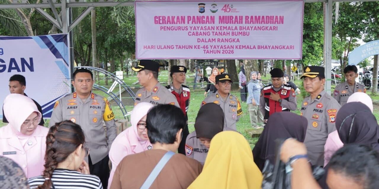 Polres Tanbu Ikuti Gerakan Pangan Murah yang di Gelar oleh POLRI dan BULOG