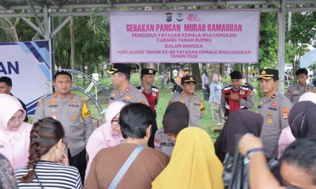 Polres Tanbu Ikuti Gerakan Pangan Murah yang di Gelar oleh POLRI dan BULOG