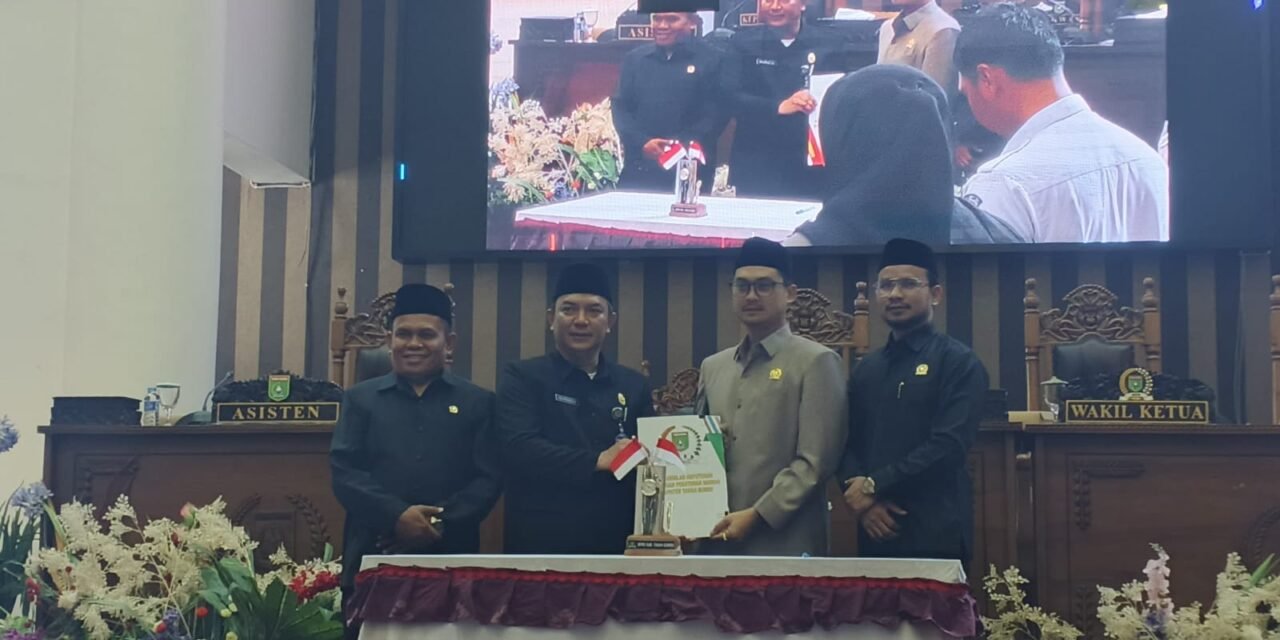 DPRD Tanbu Gelar Rapat Paripurna Pengambilan Keputusan Raperda Pencabutan Perda Tanbu No.6 2020
