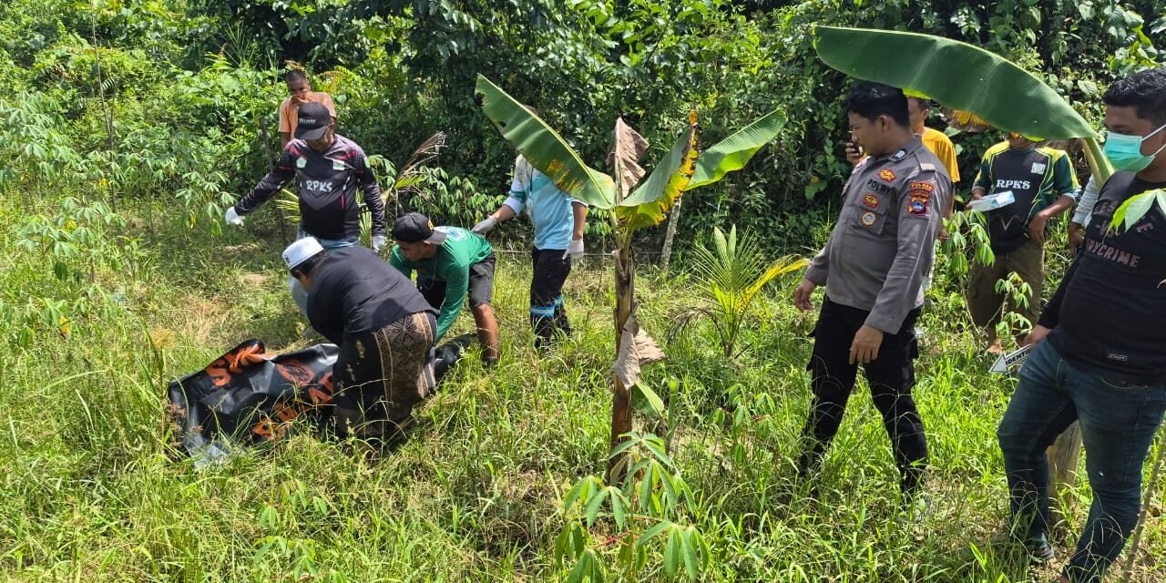 Warga Makmur Jaya Digegerkan Penemuan Mayat Pria di Area Perkebunan Pisang dan Singkong