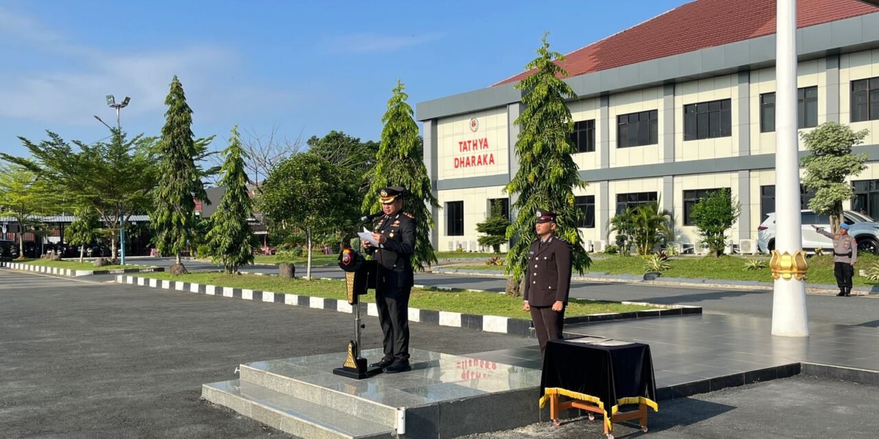 Polres Tanbu Gelar Upacara Peringatan Hari Lahir Pancasila 2026 di Lapangan Apel Polres Tanbu