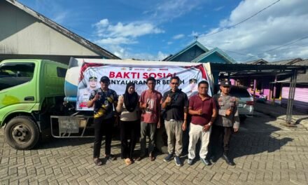 Peringati Hari Bhayangkara ke-80, Polres Tanbu Gelar Bakti Sosial Penyaluran Air Bersih