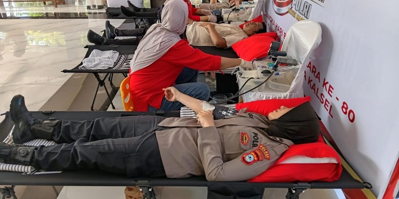 Peringati Hari Bhayangkara ke-80, Polres Tanbu Gelar Bakti Kesehatan di Pendopo Gajah Mada Polres Tanbu