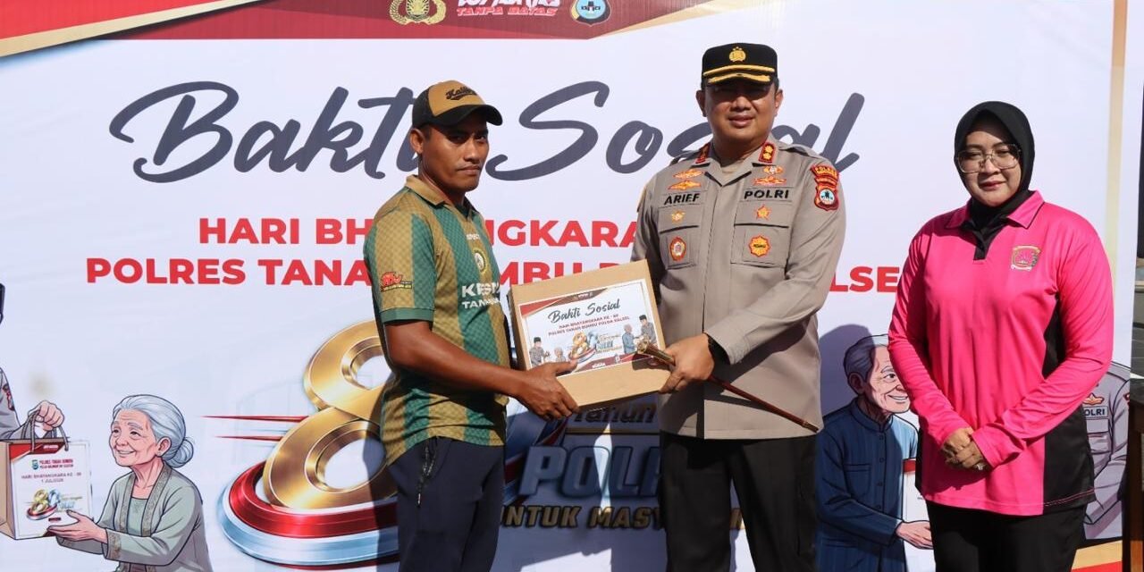 Dalam Rangka Sambut Hari Bhayangkara ke-80 2026, Polres Tanbu Bersama Polsek Gelar Bakti Sosial