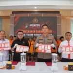 Satres Narkoba Polres Tanbu Musnahkan Barang Bukti Berupa Sabu dan Puluhan Butir Ekstasi