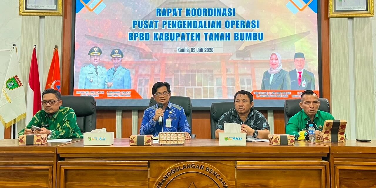 BPBD Tanbu Gelar Rapat Pusdalops-PB Guna Kesiapsiagaan di Musim Kemarau