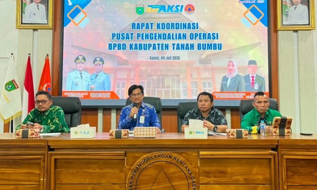 BPBD Tanbu Gelar Rapat Pusdalops-PB Guna Kesiapsiagaan di Musim Kemarau