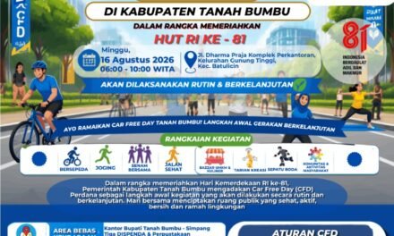 Pemkab Tanbu Akan Laksanakan CFD Guna Meriahkan HUT RI ke-81