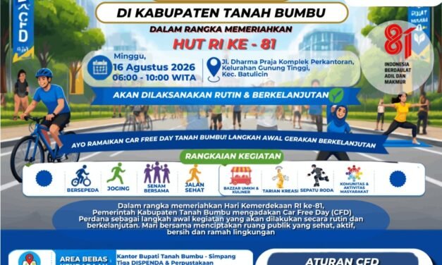 Pemkab Tanbu Akan Laksanakan CFD Guna Meriahkan HUT RI ke-81