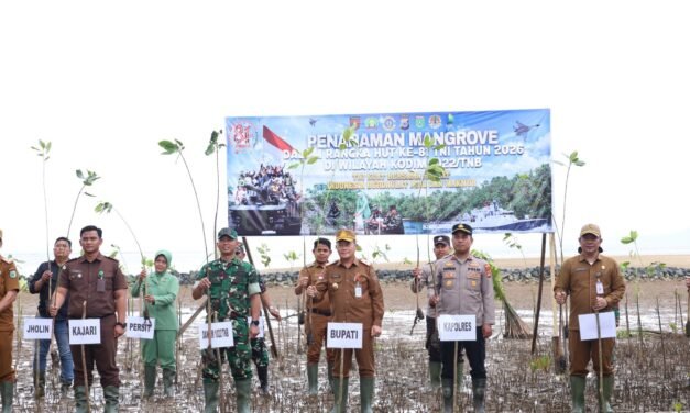 1000 Mangrove Ditanam di Muara Pagatan Guna Peringati HUT ke-81 TNI 2026 Kodim 1022/TNB
