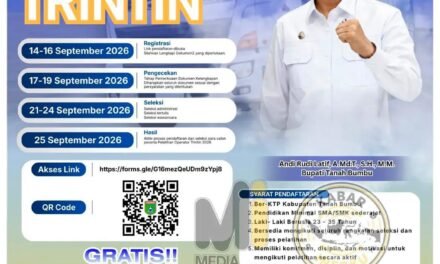 Bupati Tanbu Buka Kesempatan Masyarakat Ikuti Pelatihan Operator Trintin 2026