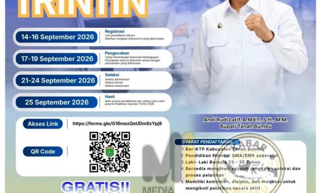 Bupati Tanbu Buka Kesempatan Masyarakat Ikuti Pelatihan Operator Trintin 2026