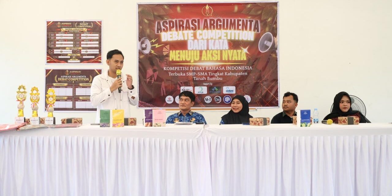 Bupati Tanbu Resmi Buka Kompetisi Debat Bahasa Indonesia Tingkat SMP-SMA Se-Tanbu
