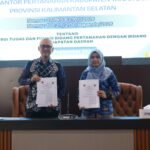 Bapenda dan Kantor Pertanahan Tanbu Tanda Tangani Perjanjian Kerja Sama Fungsi Bidang Pertanahan