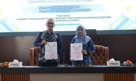 Bapenda dan Kantor Pertanahan Tanbu Tanda Tangani Perjanjian Kerja Sama Fungsi Bidang Pertanahan