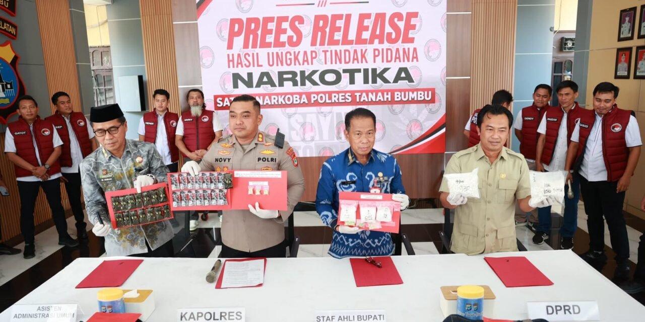 DPRD Tanbu Apresiasi Polres Tanbu Dalam Ungkap Kasus Narkotika dan Obat Berbahaya di Tanbu