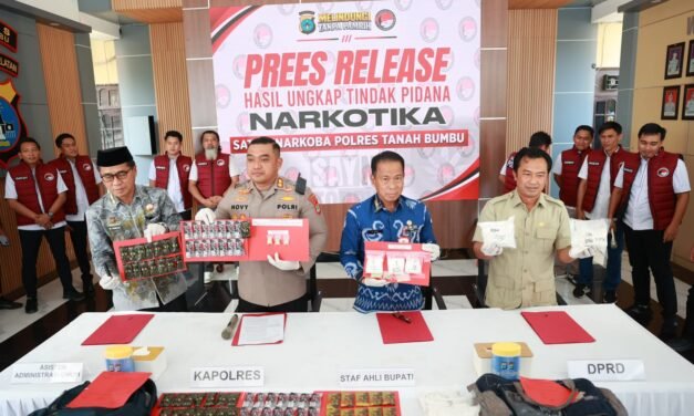 DPRD Tanbu Apresiasi Polres Tanbu Dalam Ungkap Kasus Narkotika dan Obat Berbahaya di Tanbu