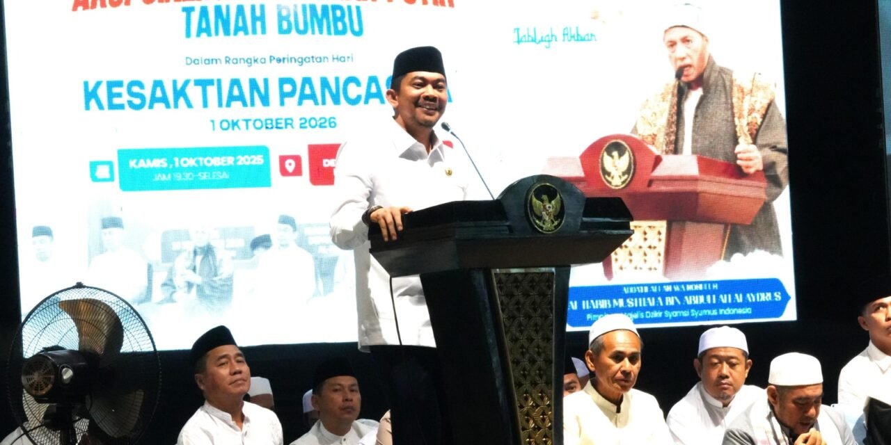 Pemkab Tanbu Gelar Tabligh Akbar Aksi Sinergitas Merah Putih di Hari Kesaktian Pancasila