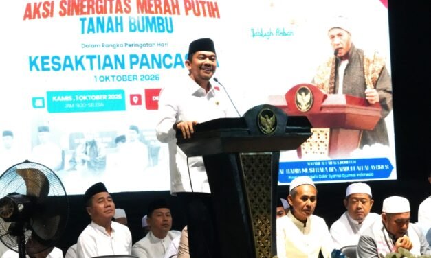 Pemkab Tanbu Gelar Tabligh Akbar Aksi Sinergitas Merah Putih di Hari Kesaktian Pancasila
